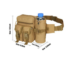Tactical Waist Bag w/ Bottle Holder for Outdoor Travel Camping
