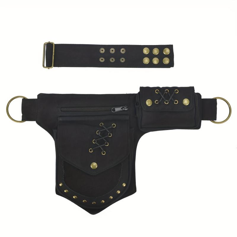 Cotton Waist Bag Retro Rivet Storage Bag Multifunctional Messenger Bag