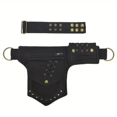 Cotton Waist Bag Retro Rivet Storage Bag Multifunctional Messenger Bag