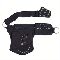 Cotton Waist Bag Retro Rivet Storage Bag Multifunctional Messenger Bag