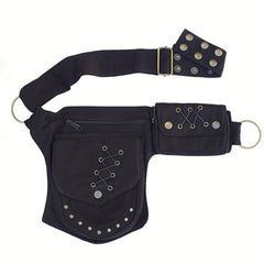 Cotton Waist Bag Retro Rivet Storage Bag Multifunctional Messenger Bag