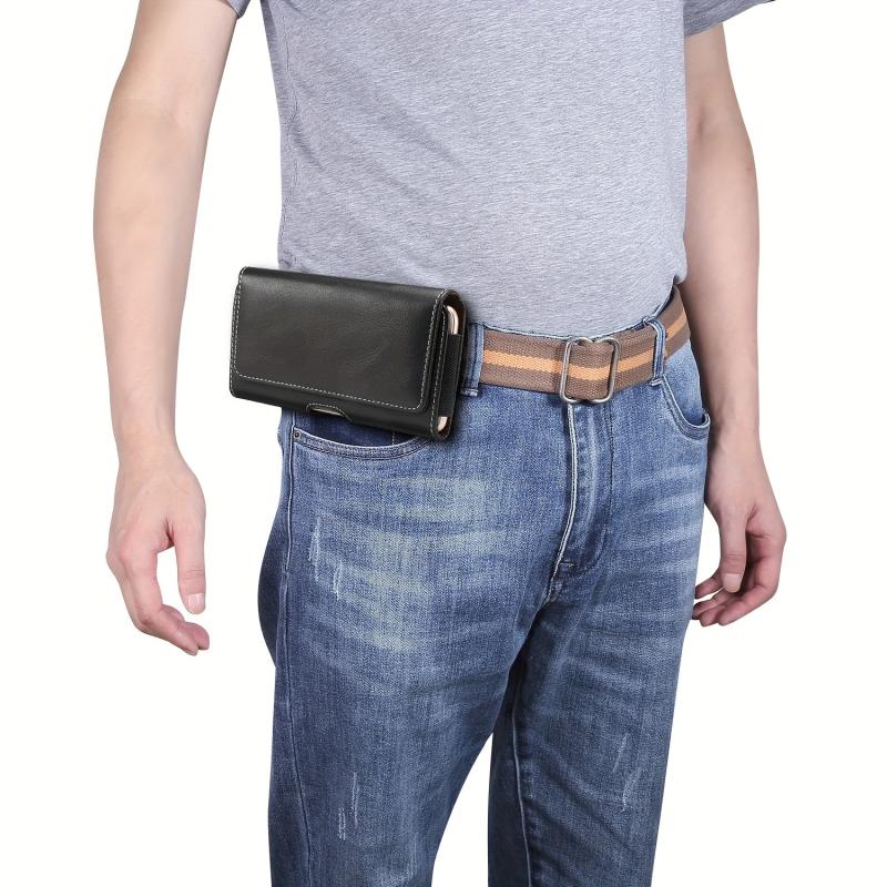 Classic Pattern Phone Belt Bag With Belt Mobile Phone Bag