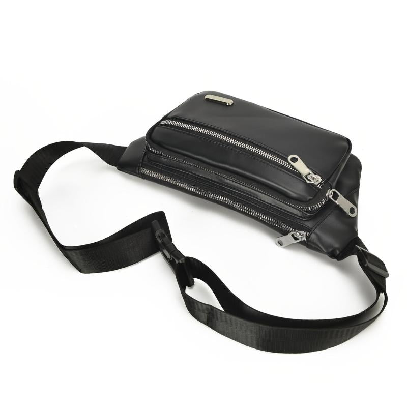 Outdoor Sports Running Casual Messenger Bag PU Leather Mobile Phone Bag
