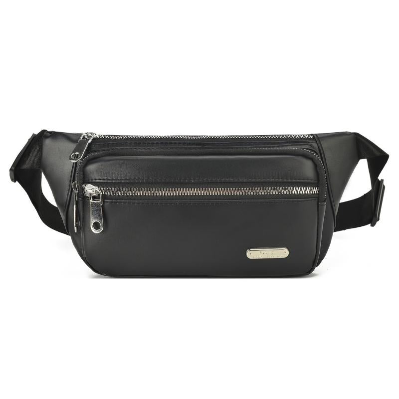 Outdoor Sports Running Casual Messenger Bag PU Leather Mobile Phone Bag