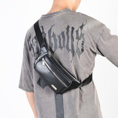 Outdoor Sports Running Casual Messenger Bag PU Leather Mobile Phone Bag