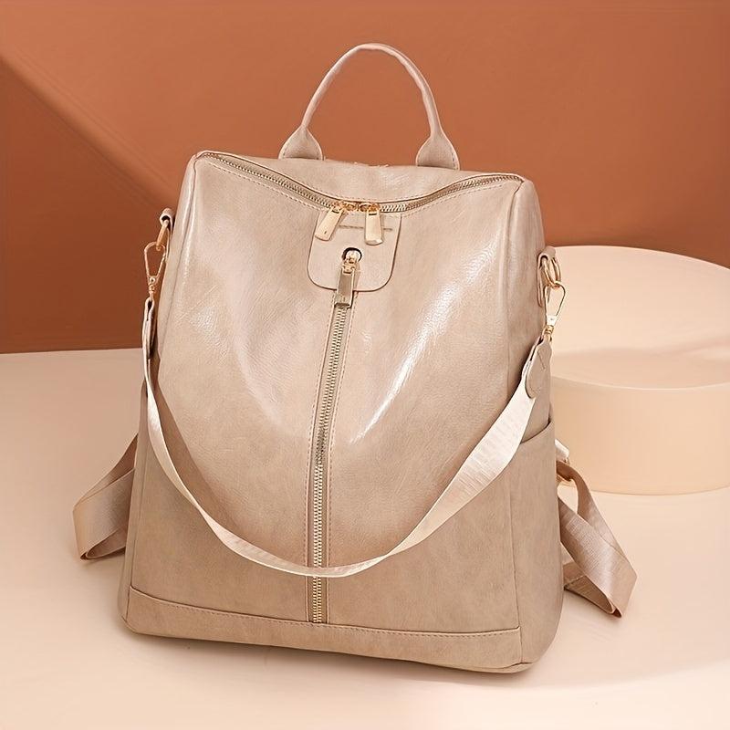 Waterproof PU Leather Backpack for Beach Travel & Vacation