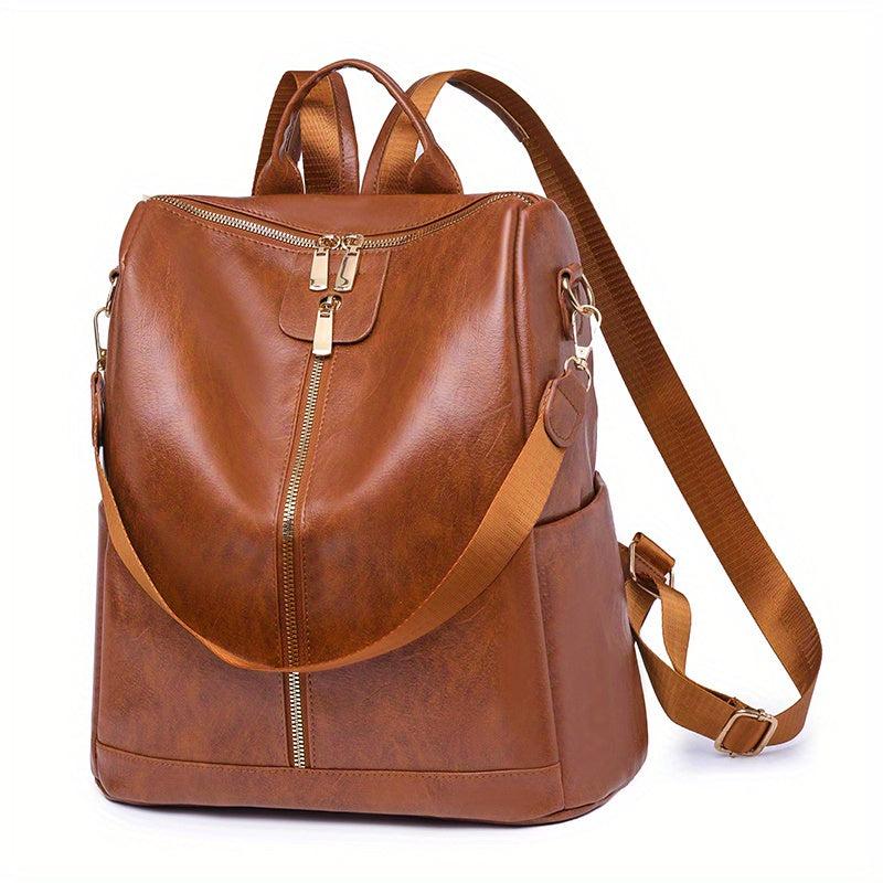 Waterproof PU Leather Backpack for Beach Travel & Vacation