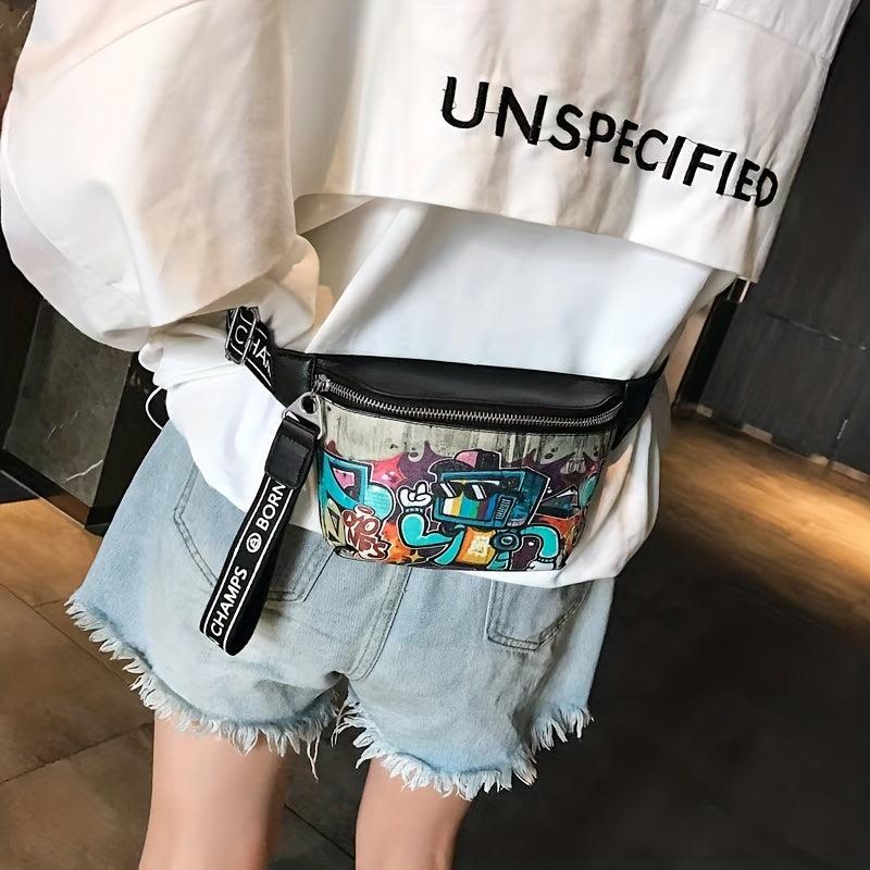 Hip hop Graffiti Waist Bag Crossbody Bag
