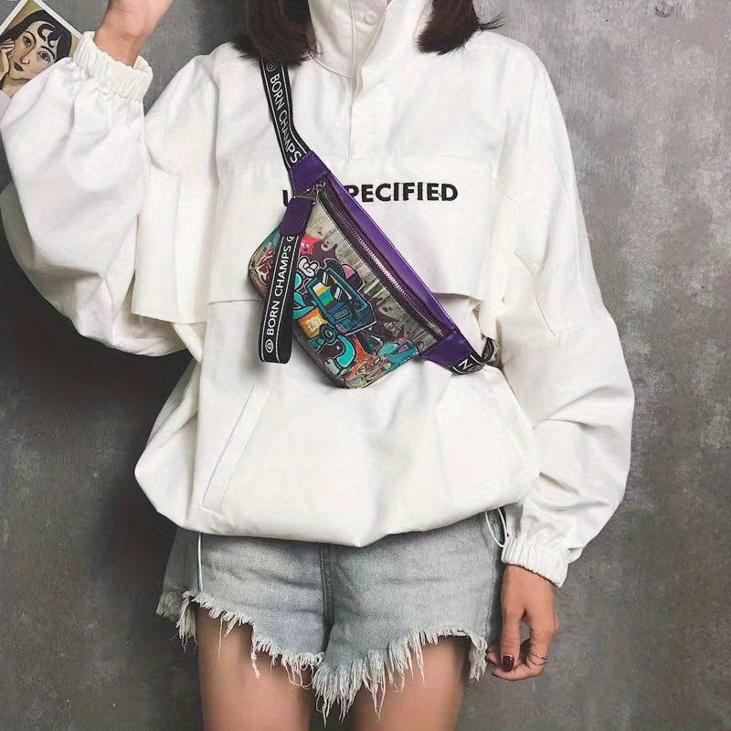 Hip hop Graffiti Waist Bag Crossbody Bag