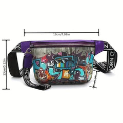 Hip hop Graffiti Waist Bag Crossbody Bag