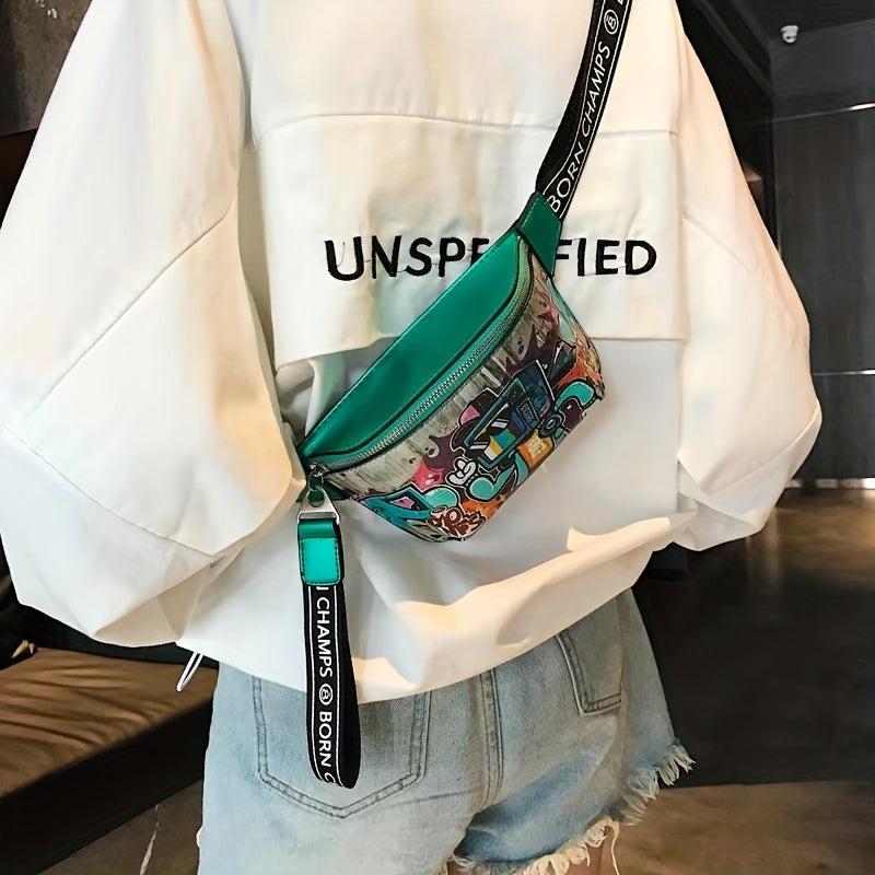 Hip hop Graffiti Waist Bag Crossbody Bag