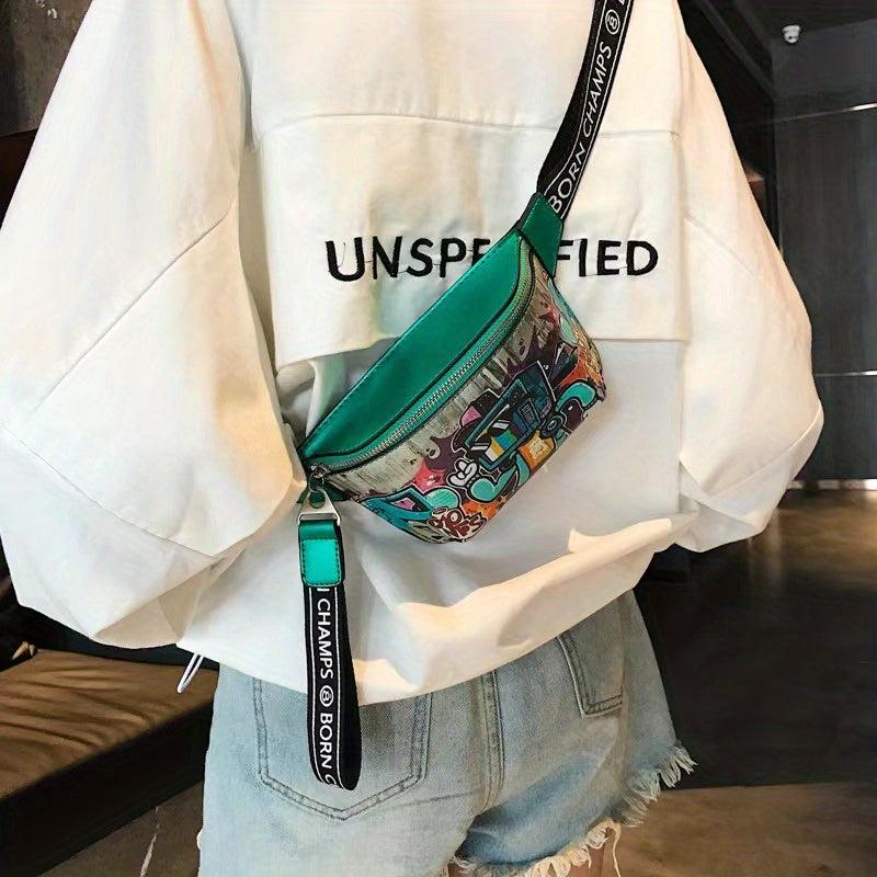 Hip hop Graffiti Waist Bag Crossbody Bag