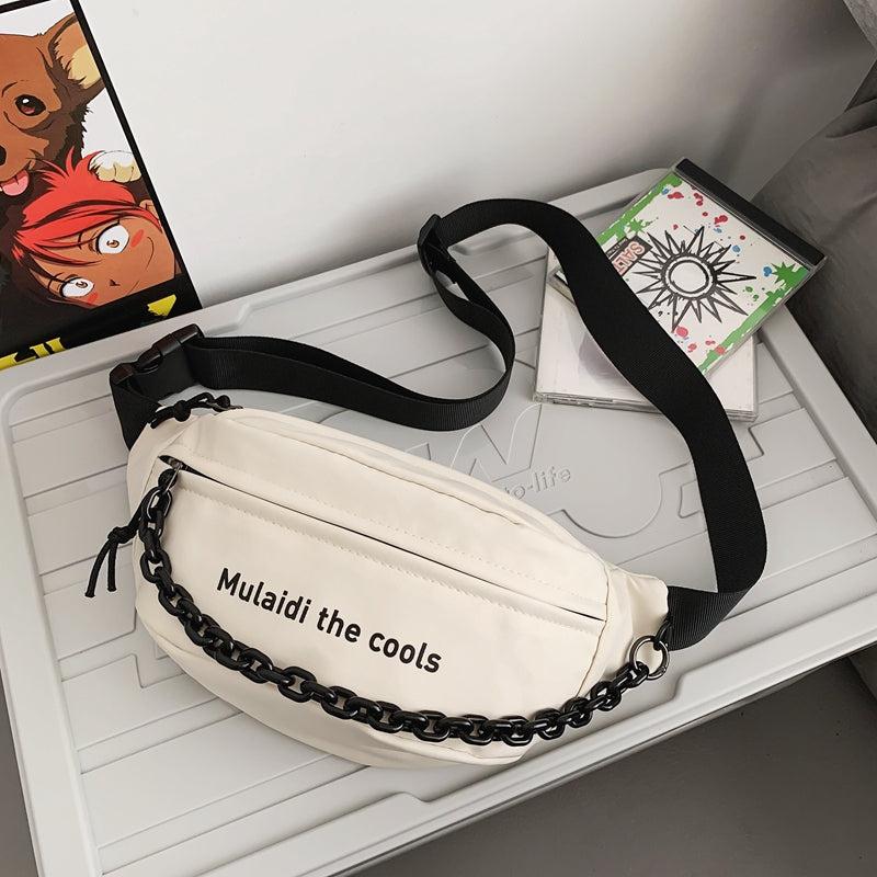 Men's Plaid Lightweight Chest Bag & Shoulder Messenger Bag