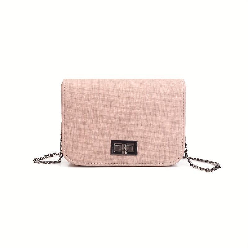 PU Leather Shoulder Bag Casual Chain Crossbody Bag