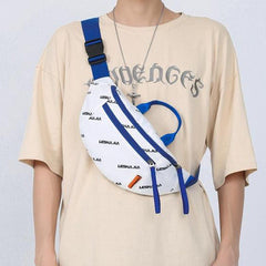 Men's Letter Print Messenger Chest Bag