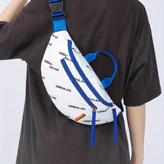 Men's Letter Print Messenger Chest Bag
