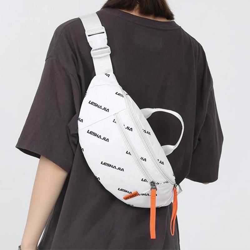Men's Letter Print Messenger Chest Bag