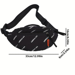 Men's Letter Print Messenger Chest Bag