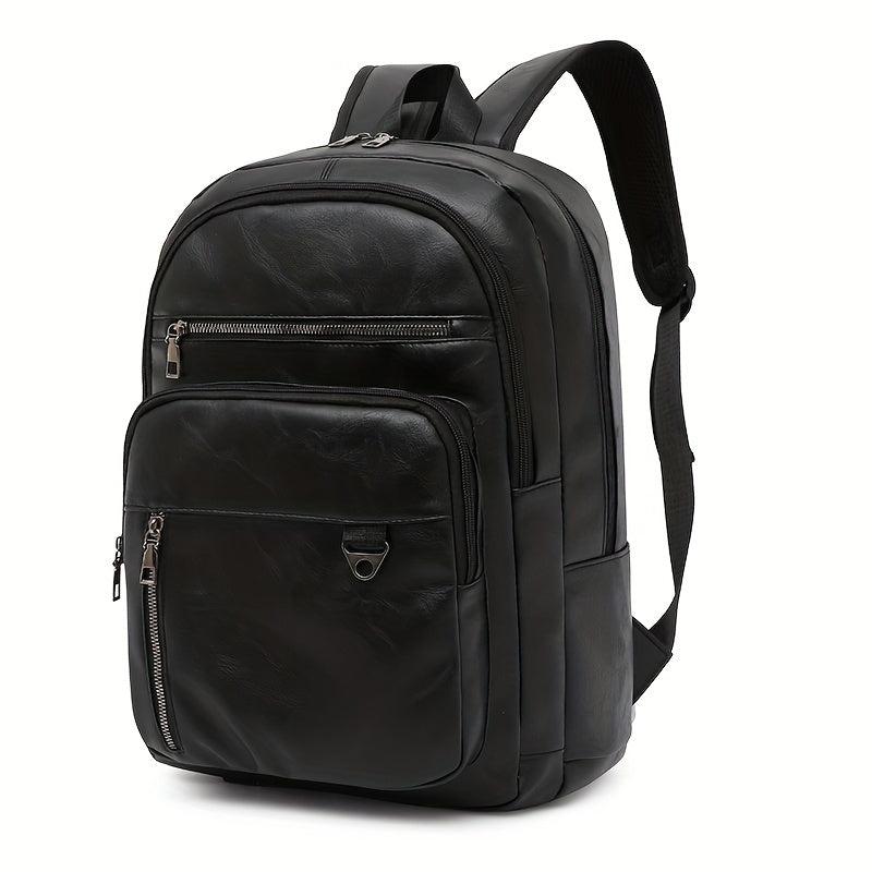Retro Style Laptop Backpack Multi Zipper School Bag