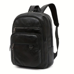 Retro Style Laptop Backpack Multi Zipper School Bag