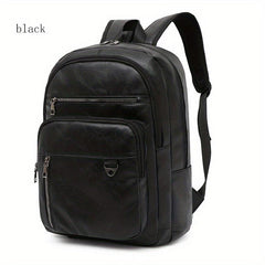 Retro Style Laptop Backpack Multi Zipper School Bag