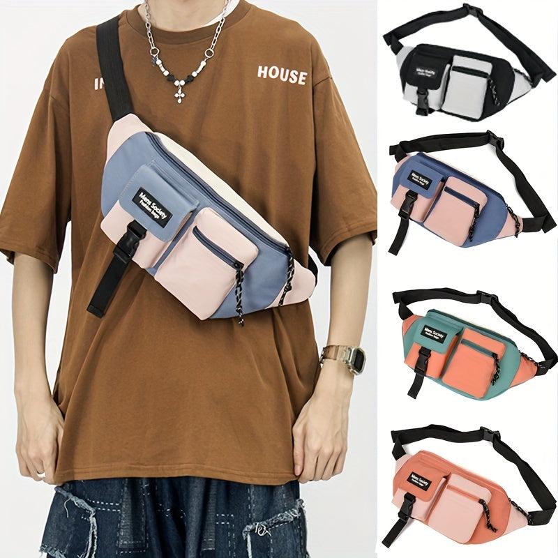 Men's Canvas Sports Chest Bag Casual Messenger