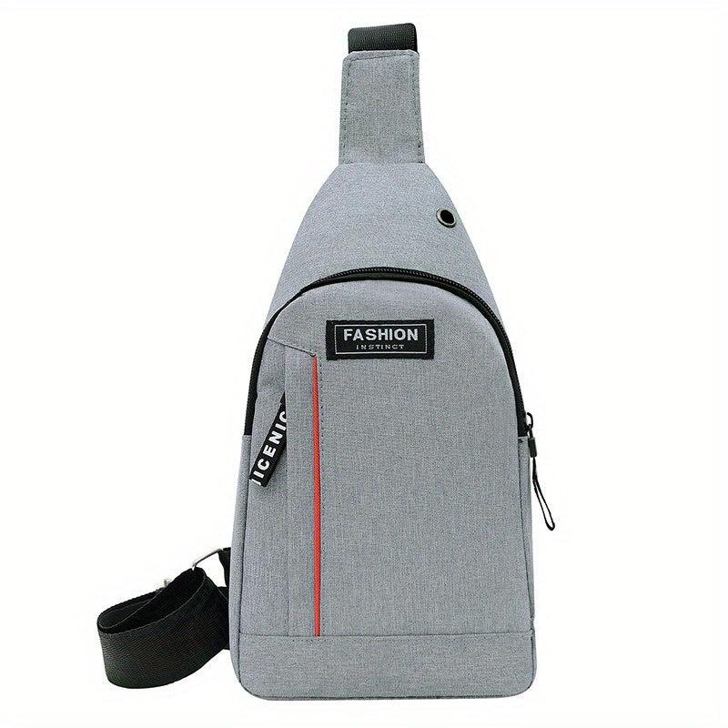 Men's Crossbody Bag With Earphone Hole for Outdoor Sports