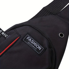 Men's Crossbody Bag With Earphone Hole for Outdoor Sports
