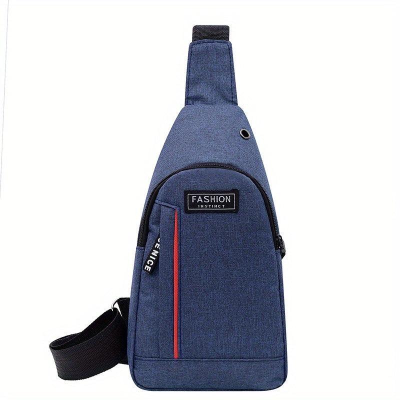Men's Crossbody Bag With Earphone Hole for Outdoor Sports