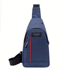 Men's Crossbody Bag With Earphone Hole for Outdoor Sports