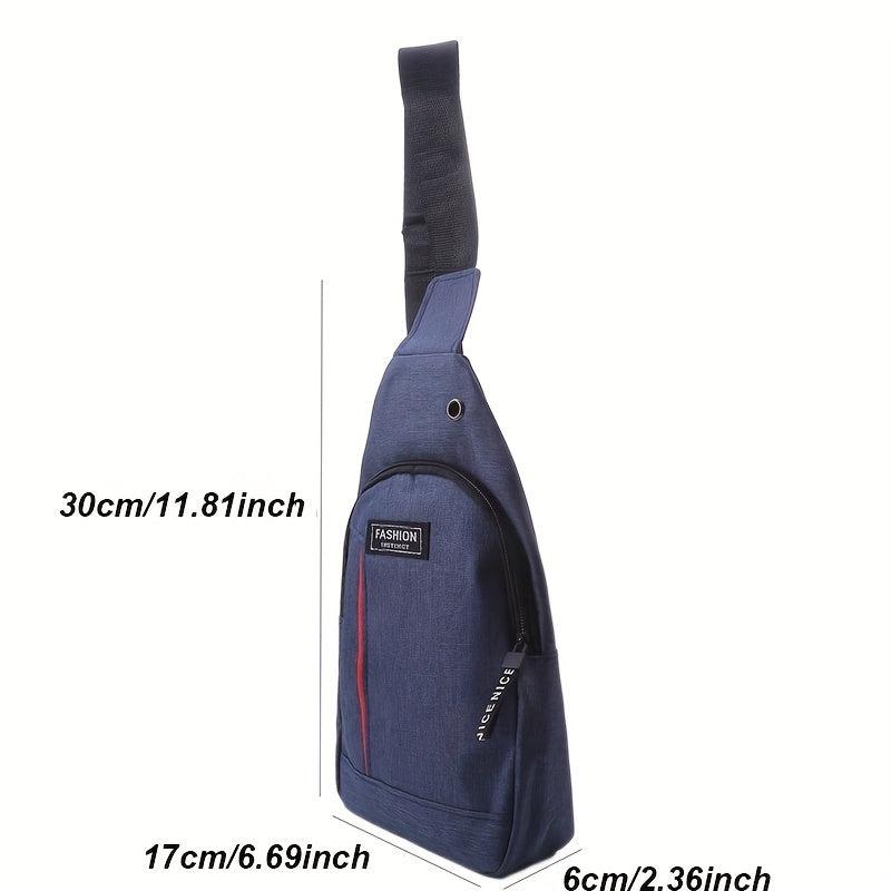 Men's Crossbody Bag With Earphone Hole for Outdoor Sports