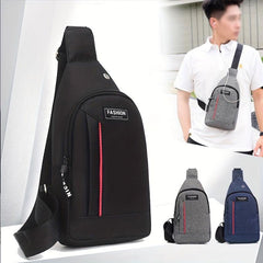 Men's Crossbody Bag With Earphone Hole for Outdoor Sports