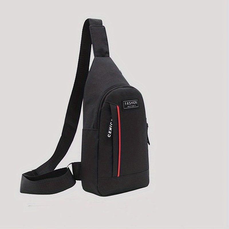 Men's Crossbody Bag With Earphone Hole for Outdoor Sports