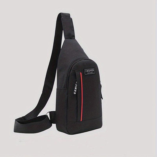 Men's Crossbody Bag With Earphone Hole for Outdoor Sports