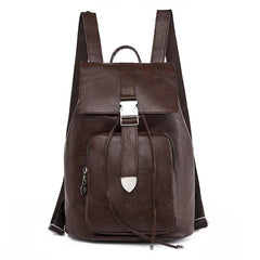 Retro Style Flap Drawstring Backpack School & Travel Bag