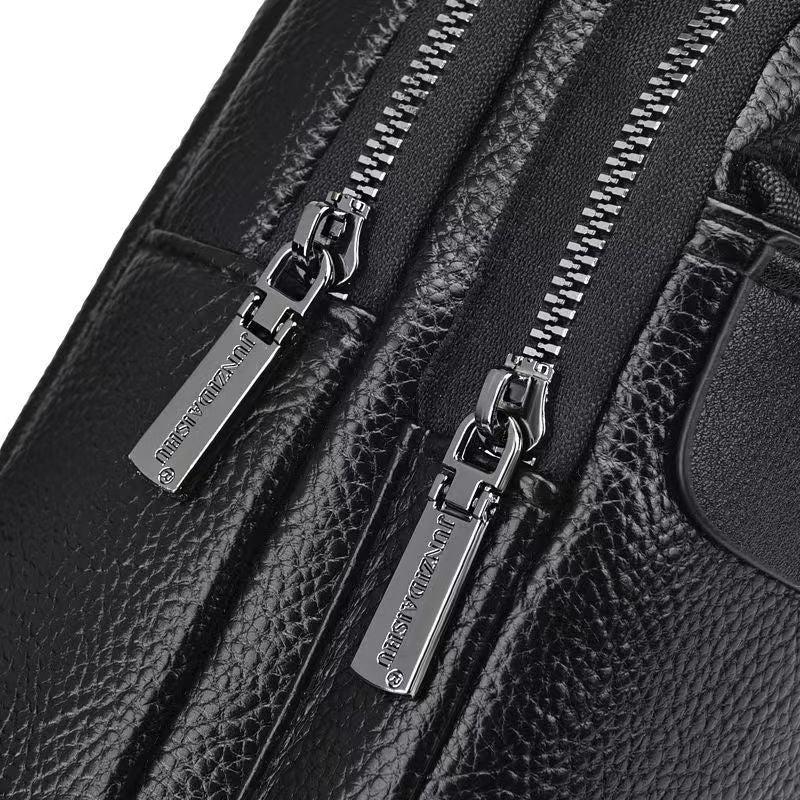 Large Capacity Soft Leather Men's Chest Bag Shoulder Bag For Travel