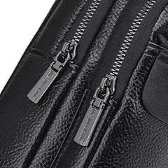 Large Capacity Soft Leather Men's Chest Bag Shoulder Bag For Travel