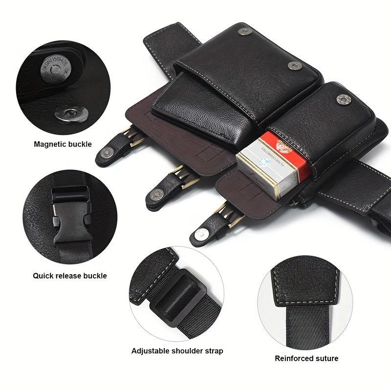 Vintage Leather Waist Bag Fanny Pack For Men Women