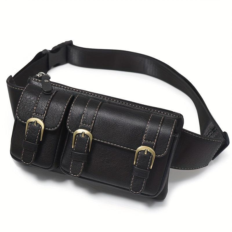 Vintage Leather Waist Bag Fanny Pack For Men Women