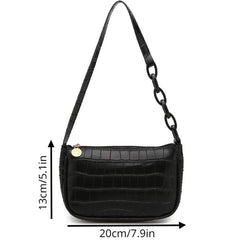 Crocodile Pattern Armpit Bag Women's Sling Bag Single Shoulder Bag