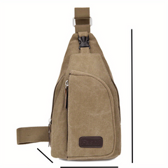 Men's Canvas Crossbody Bag Diagonal Shoulder Bag Multifunctional