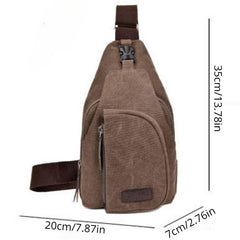 Men's Canvas Crossbody Bag Diagonal Shoulder Bag Multifunctional