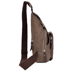 Men's Canvas Crossbody Bag Diagonal Shoulder Bag Multifunctional