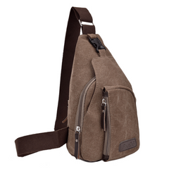 Men's Canvas Crossbody Bag Diagonal Shoulder Bag Multifunctional