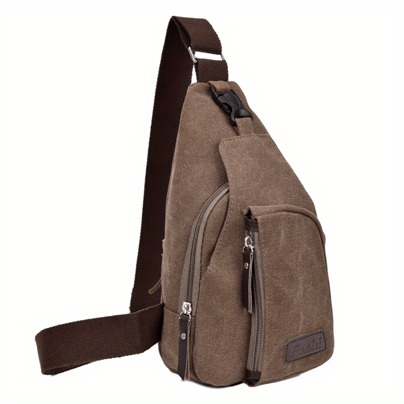 Men's Canvas Crossbody Bag Diagonal Shoulder Bag Multifunctional