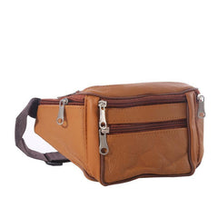 PU Leather Waist Bag Waterproof Travel Outdoor Waist Bag Wear resistant