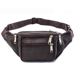 PU Leather Waist Bag Waterproof Travel Outdoor Waist Bag Wear resistant
