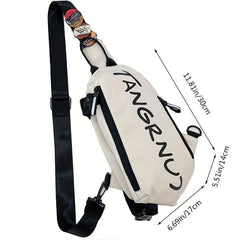 Men's Diagonal Shoulder Bag Sports Leisure Chest Bag Letter Bag