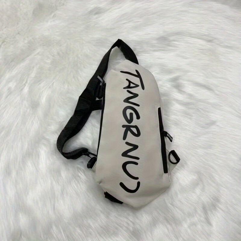 Men's Diagonal Shoulder Bag Sports Leisure Chest Bag Letter Bag