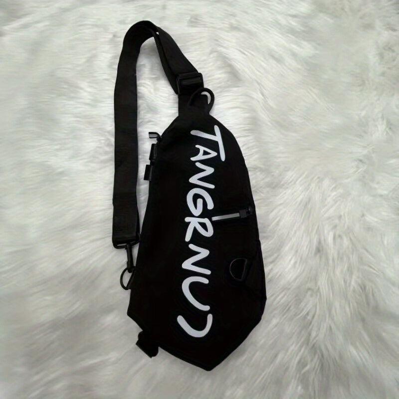 Men's Diagonal Shoulder Bag Sports Leisure Chest Bag Letter Bag
